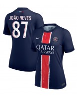 Ženske Nogometnih dresov Paris Saint-Germain Joao Neves #87 Domači 2024-25 Kratki rokavi